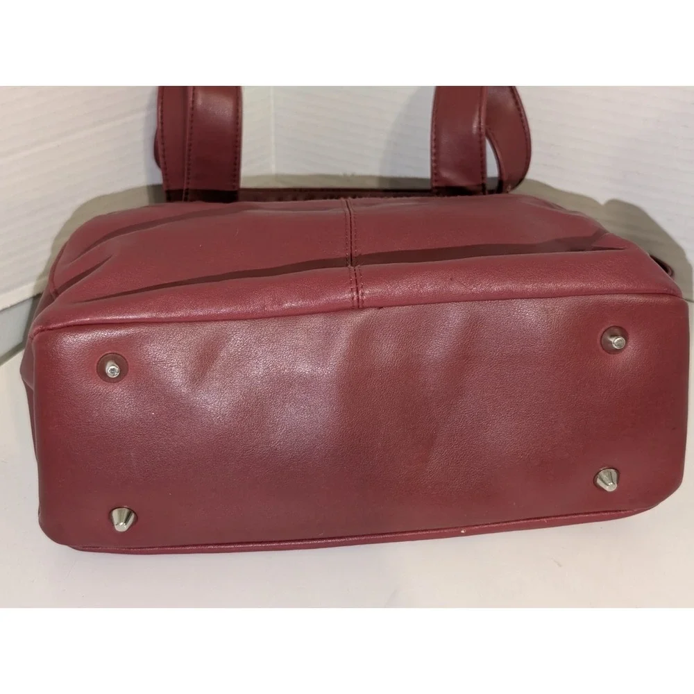 Jennifer Moore Red Leather Double Strap Shoulder‎ Bag